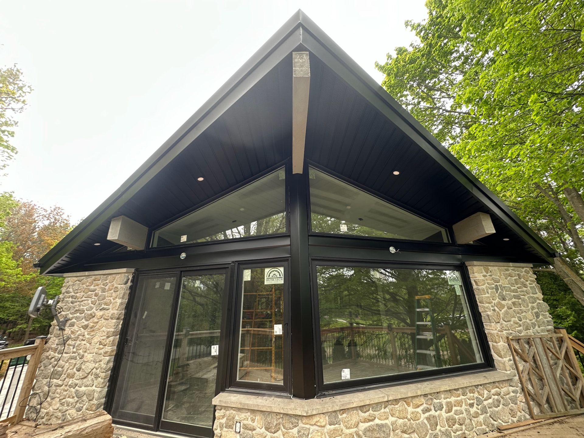 Home exterior with finished soffit, fascia and roofline trim