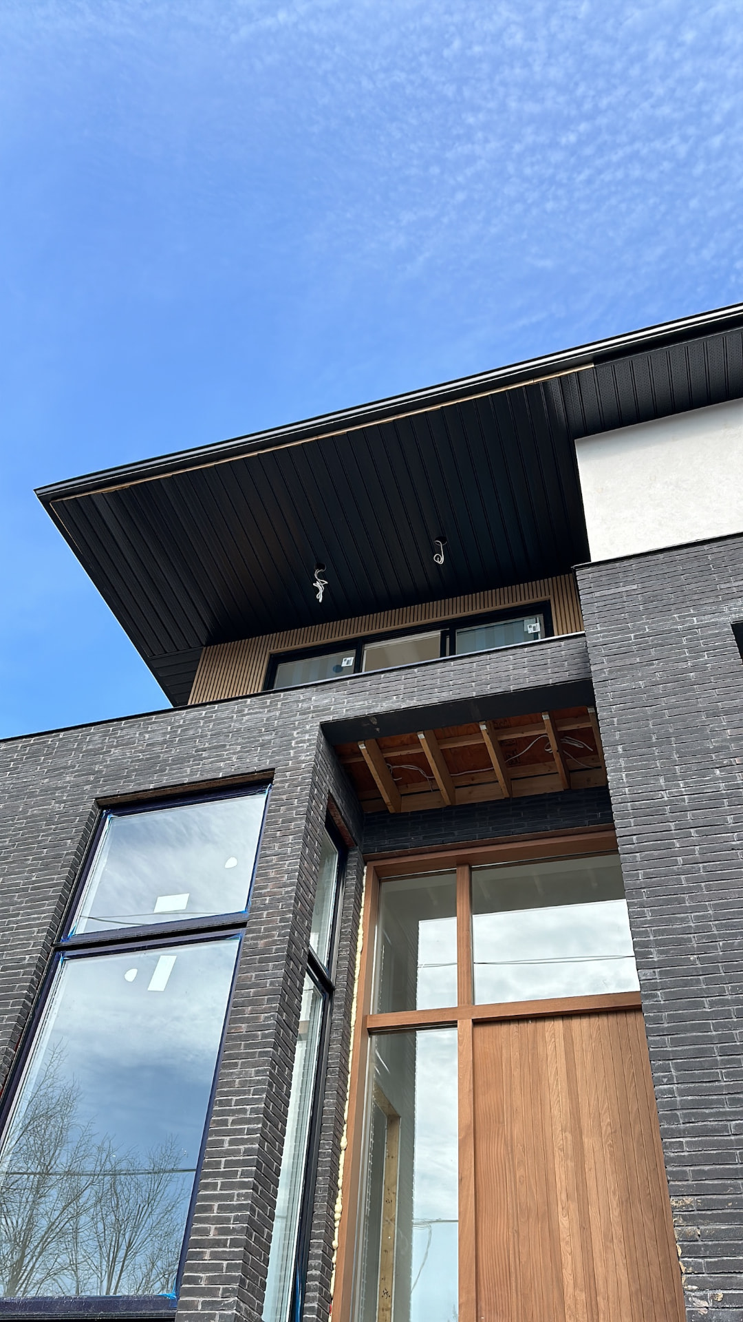Front entrance with finished soffit and fascia